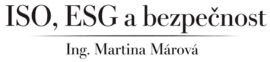 Ing. Martina Márová poskytuje ISO certifikace, ESG poradenství a bezpečnostní služby včetně BOZP a požární ochrany.